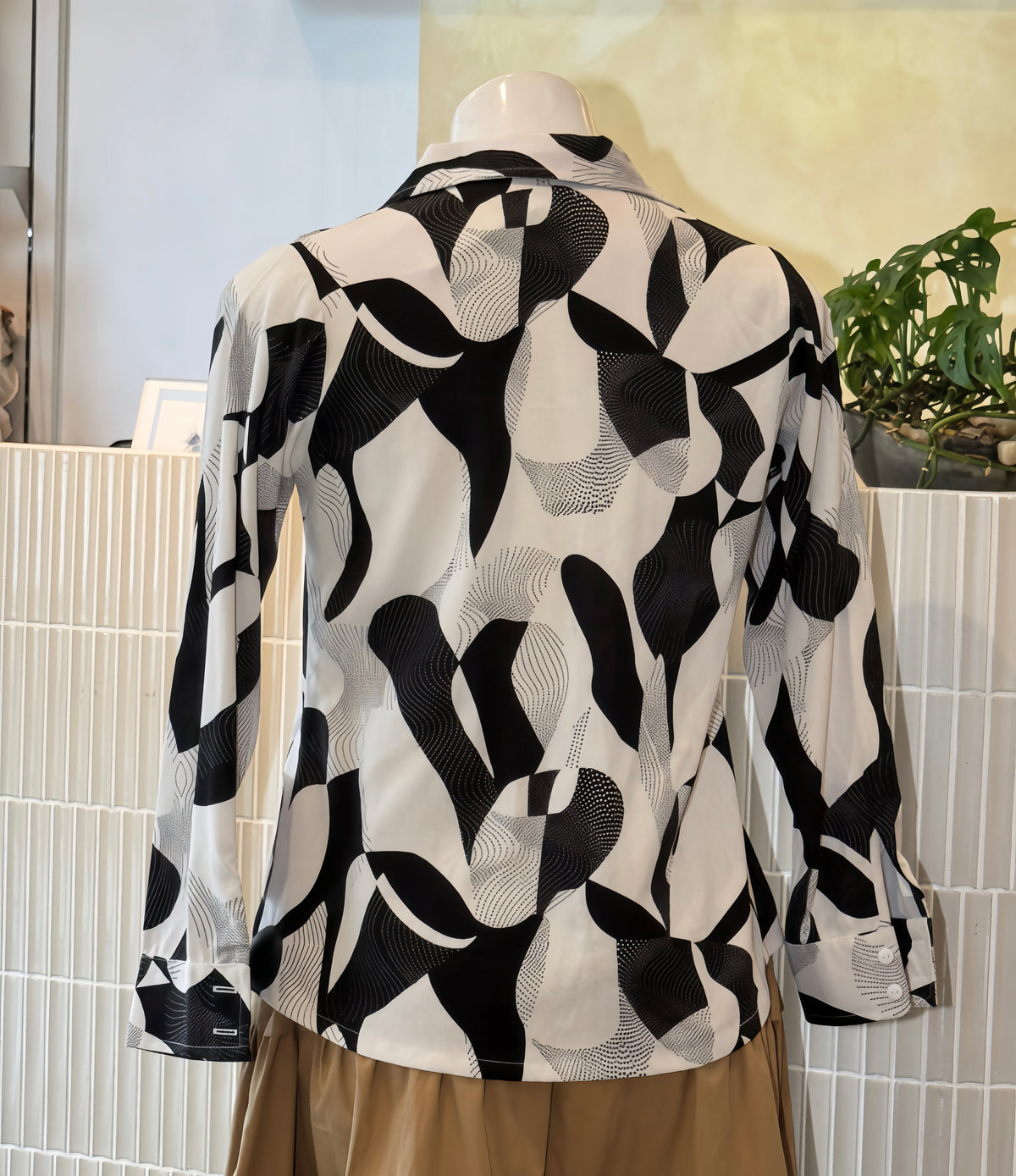 Coat Collar Button Down Shirt Blouse