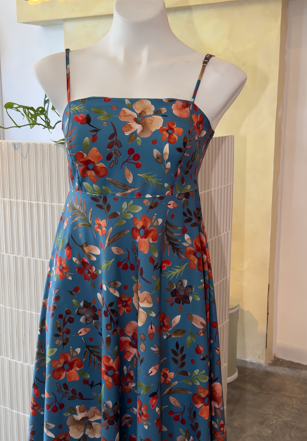 Floral Printed Flared Maxi Dress