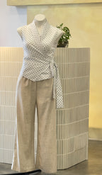 Polka Dot Wrap Top