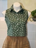 Polka Dot Sleeveless Top