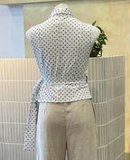Polka Dot Wrap Top
