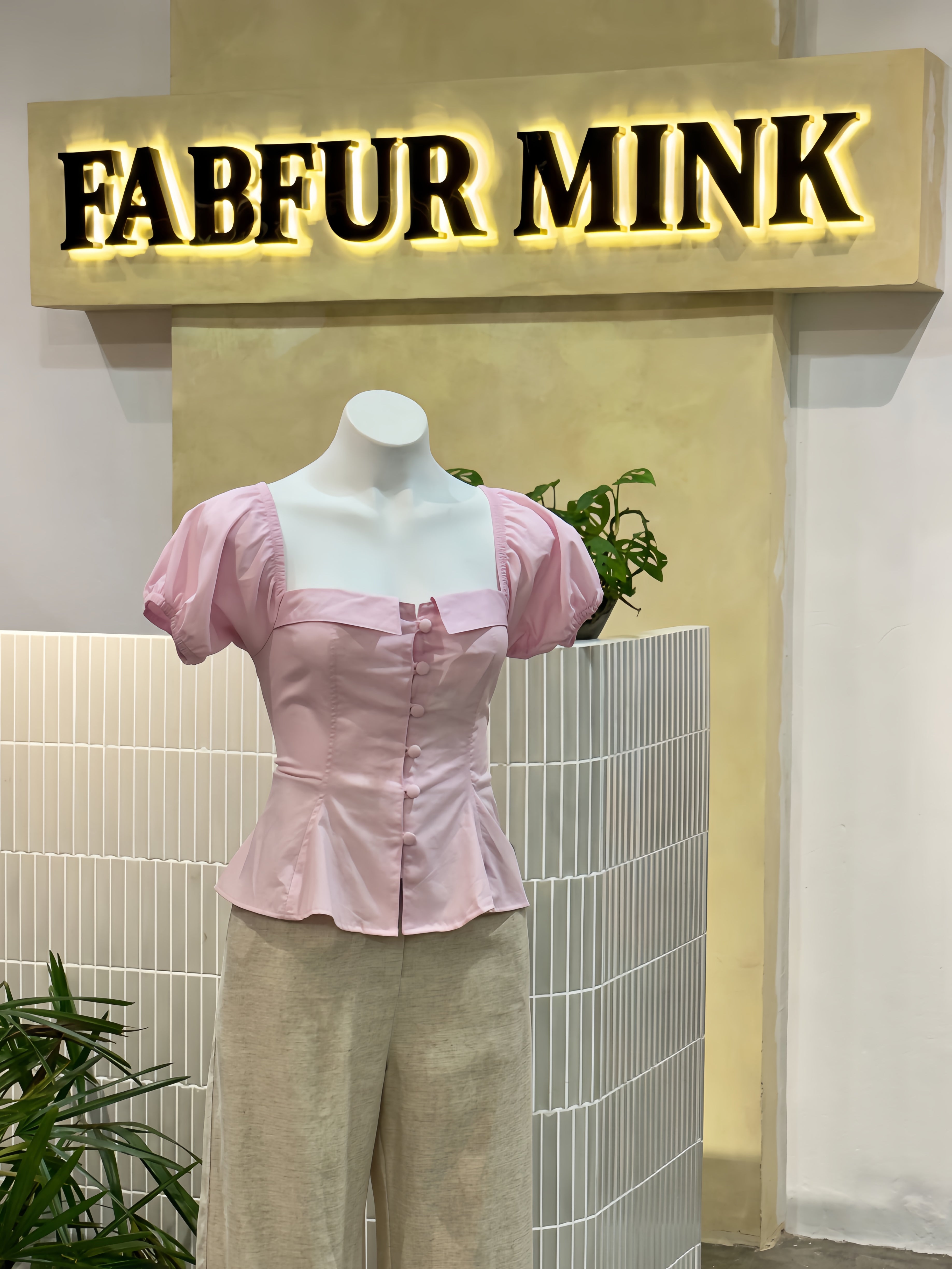 Pink Petal Puff Sleeve Top