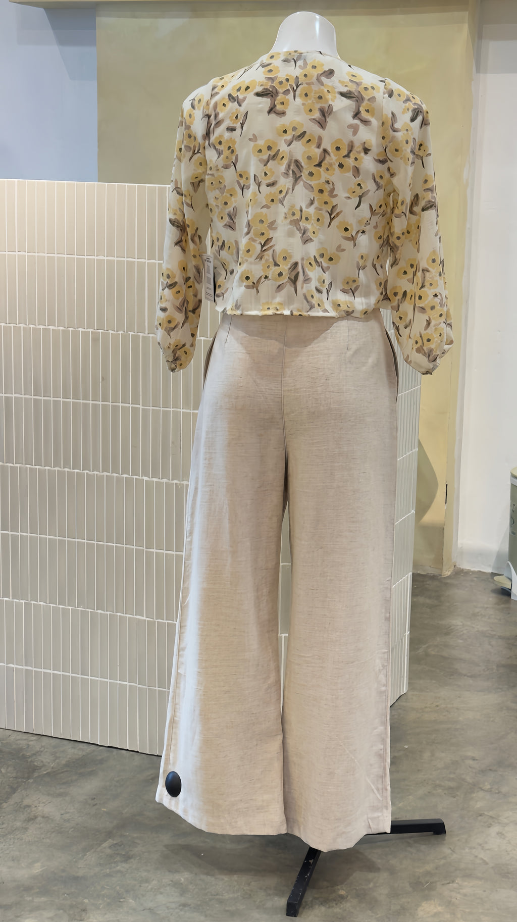 Marigold Floral Ruffle Button-Front Top