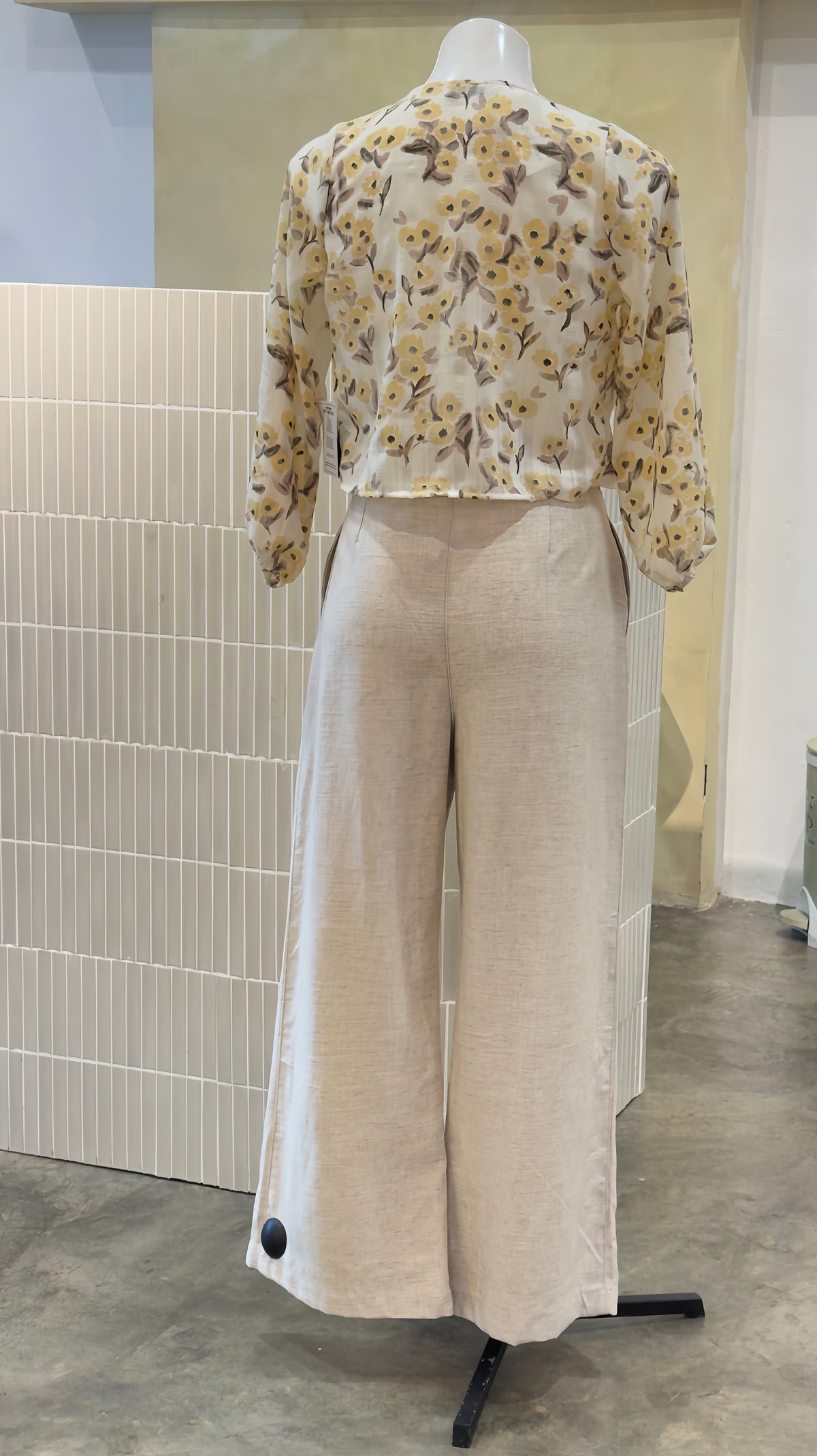 Marigold Floral Ruffle Button-Front Top