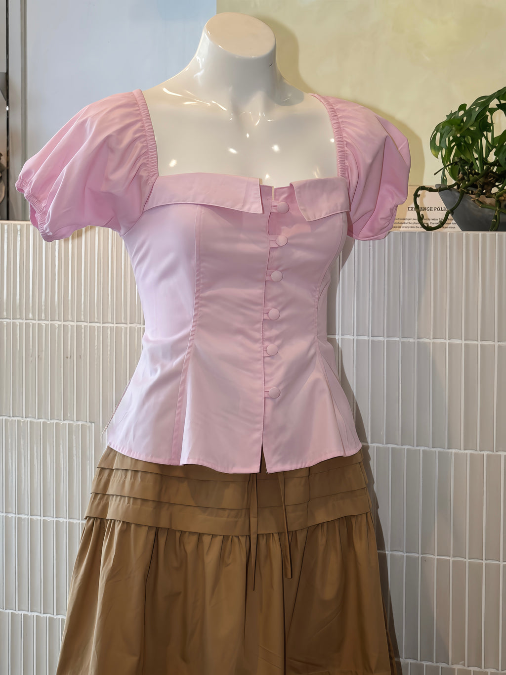Pink Petal Puff Sleeve Top