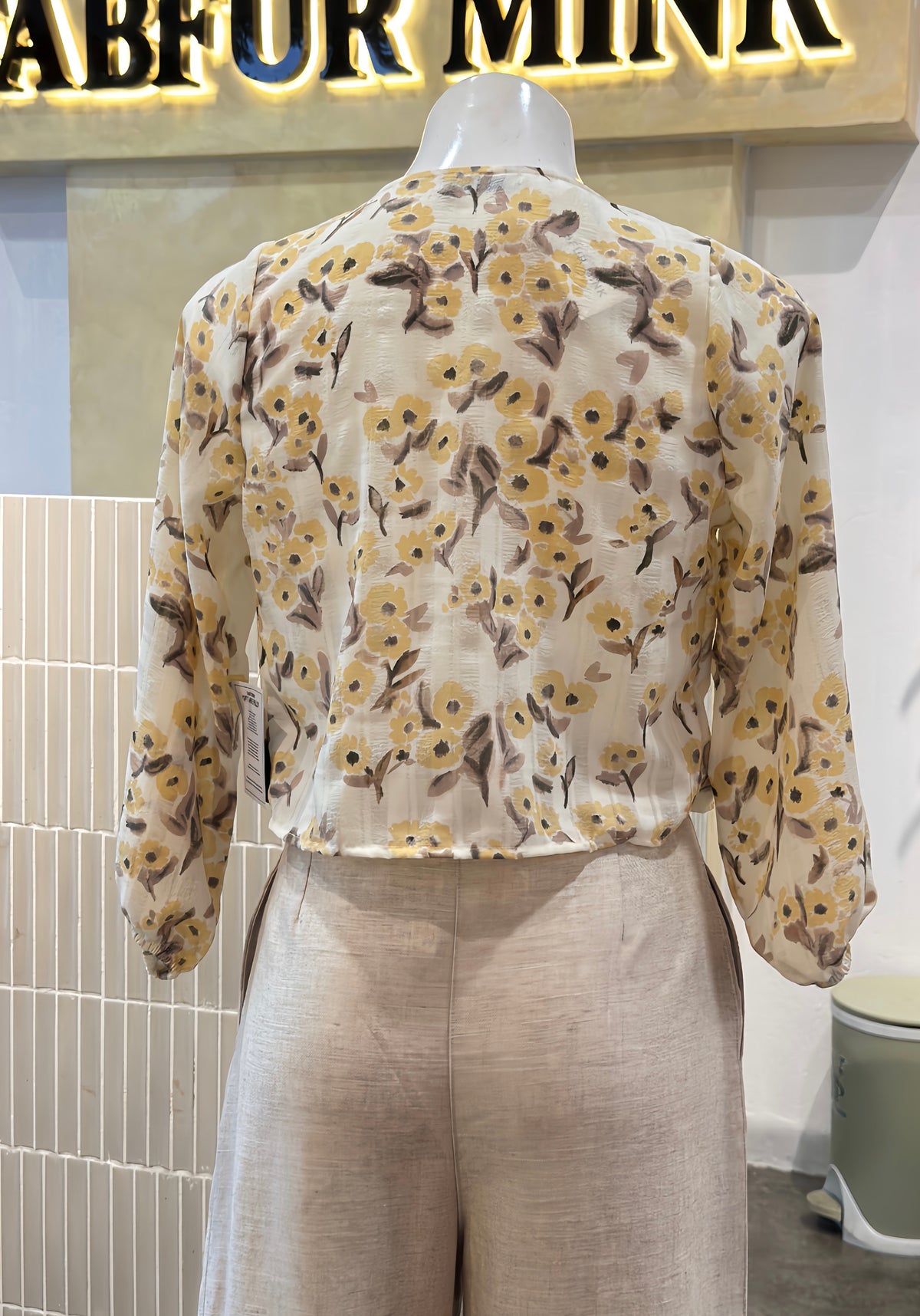 Marigold Floral Ruffle Button-Front Top