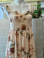 Ruffle Detail Back Smocked Tired Dress