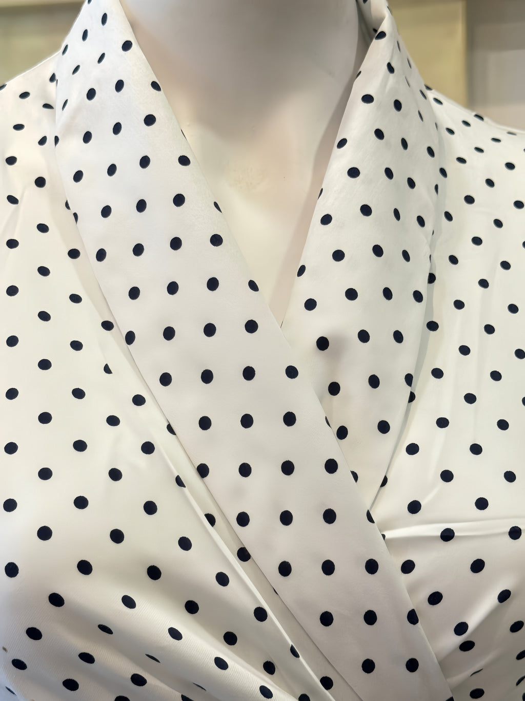 Polka Dot Wrap Top