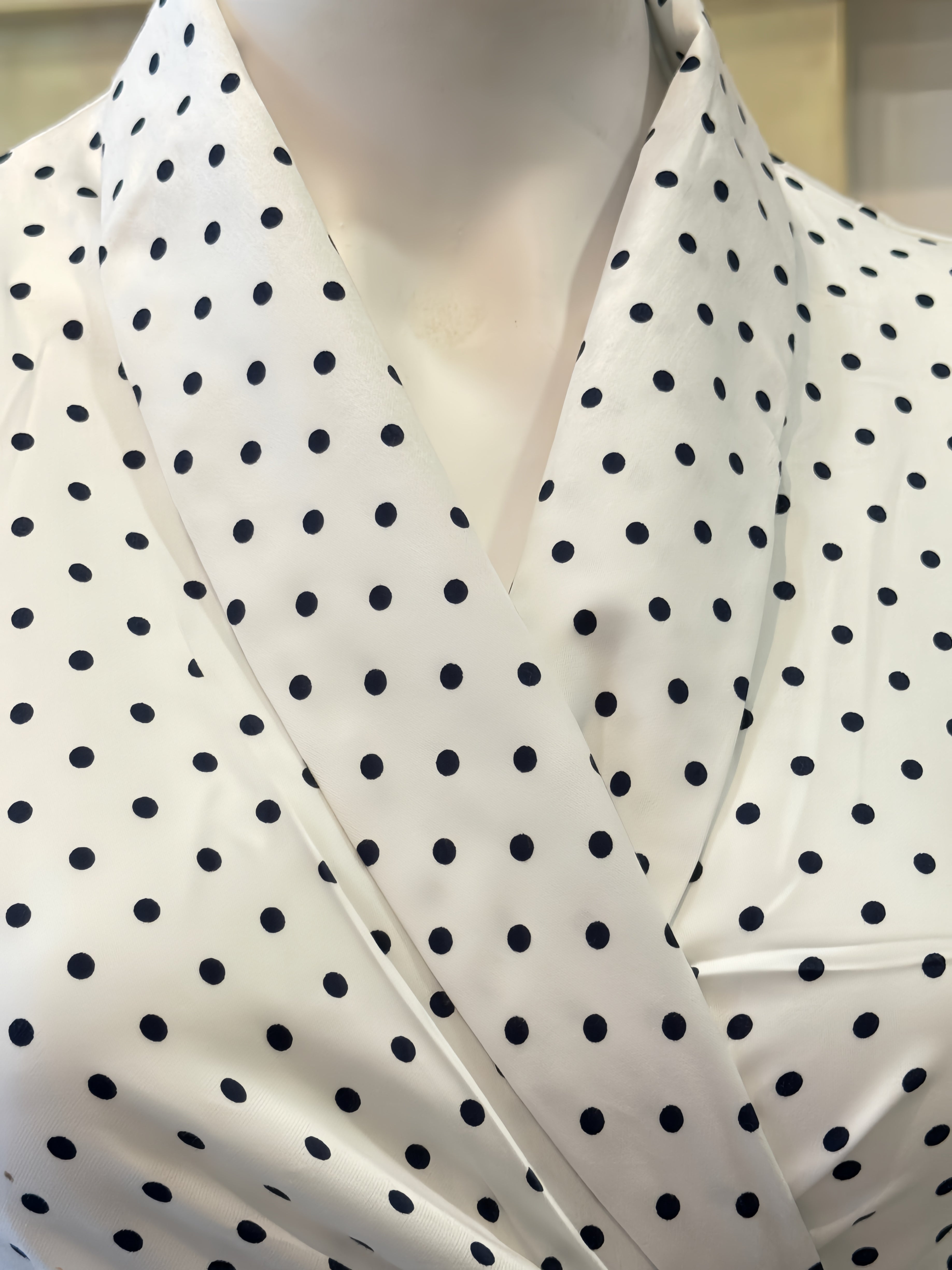 Polka Dot Wrap Top