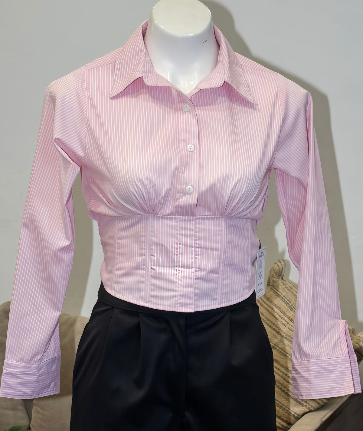 Cropped Corset Shirt Blouse