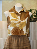 Sleeveless Cropped Printed Top