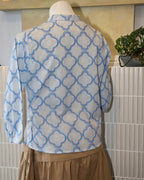 V Neck Puff Sleeve Blouse